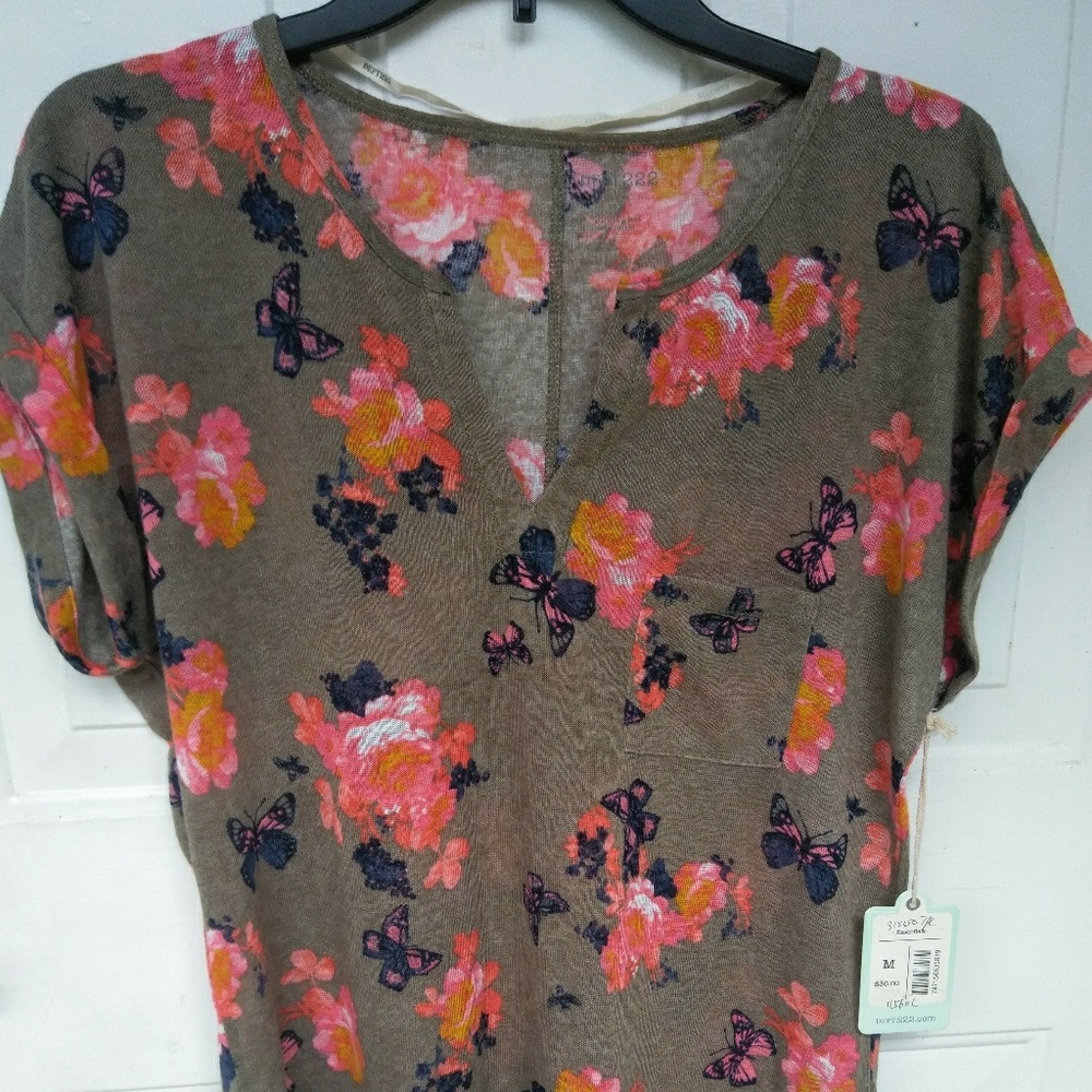 Beautiful Floral & Butterfly Blouse